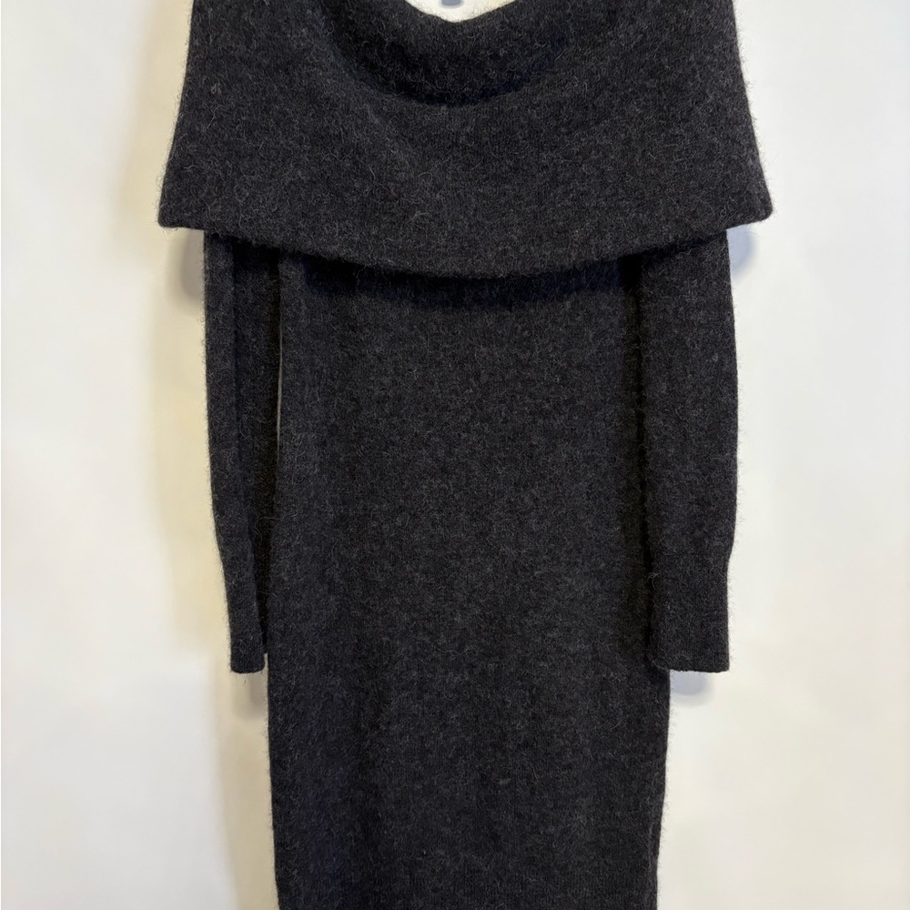 Club Monaco Charcoal Off-Shoulder Sweater